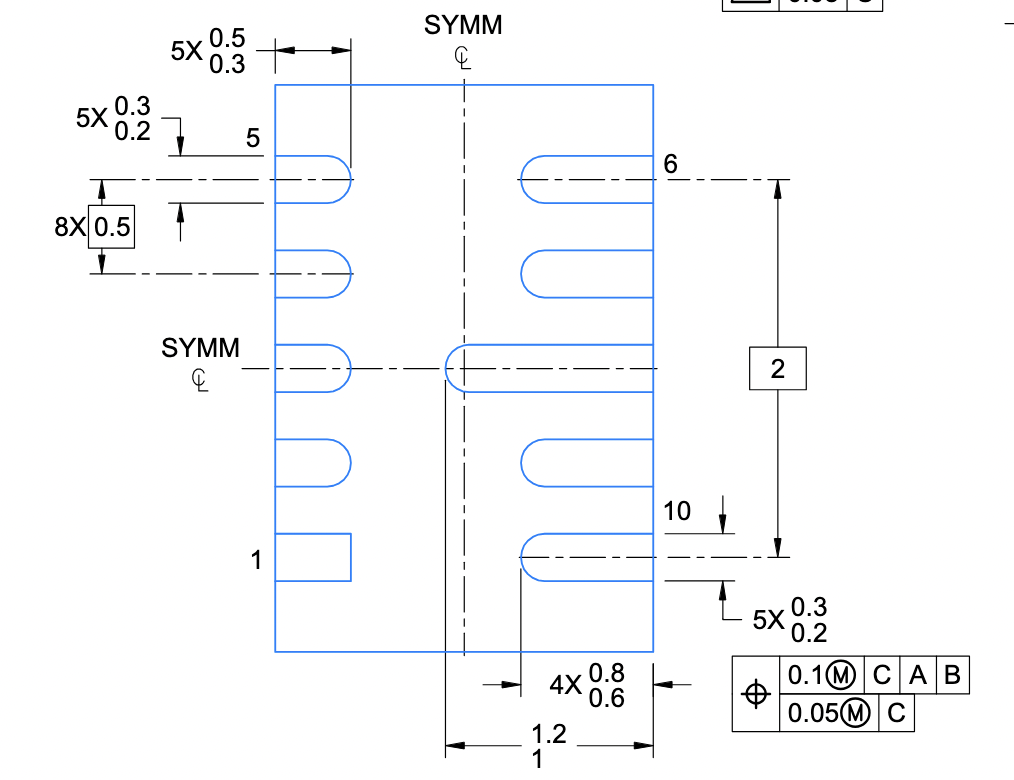 TI "DLA" package mechanical drawing